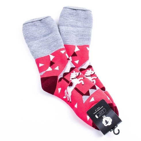 ソックス fromF モコモコソックス カルーセリ/メリーゴーランド ピーチ サイズM 36-38 (22.5ー25cm)TV094MPE